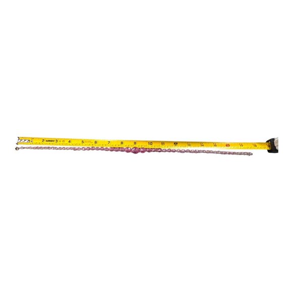 Vintage Simmon Pink Graduated Glass Bead Necklace Gold Clasp Signed 17.5" RARE - Picture 8 of 8